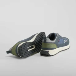 Online Deportiva retro runner azul Hombre Sneakers