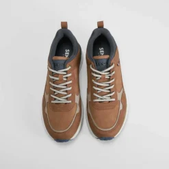 Outlet Deportiva retro runner marrón Hombre Sneakers