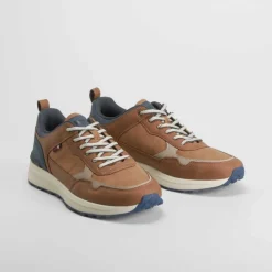 Outlet Deportiva retro runner marrón Hombre Sneakers
