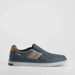 Deportiva slip on azul Hombre Sneakers|Básicos X Menos