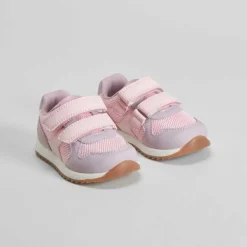 Discount Deportiva velcro bebé lila y rosa Zapatillas Deportivas
