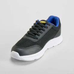 Online Deportiva walking color negro y azul Zapatillas Deportivas