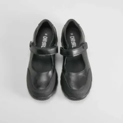 Hot Mercedita colegial negro de piel OH GIRL Zapatos Colegio