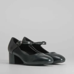 Outlet Mercedita de tacón negra Mujer Zapatos Confort|Zapatos Tacón