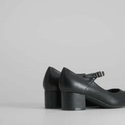 Outlet Mercedita de tacón negra Mujer Zapatos Confort|Zapatos Tacón