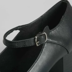 Outlet Mercedita de tacón negra Mujer Zapatos Confort|Zapatos Tacón