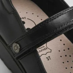 Hot Mercedita negra cuña baja Mujer Zapatos Confort|Zapatos Planos