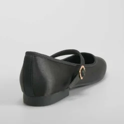 Hot Mercedita negra de satén PICCOLA PIU Mujer Bailarinas