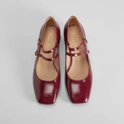 Online Mercedita tacón ancho burdeos PICCOLA PIU Mujer Zapatos Tacón|Bailarinas