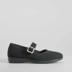 Online Merceditas knit negra Mujer Zapatos Confort|Bailarinas