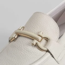 Best Mocasín blanco eslabón piel Mujer Zapatos Confort|Mocasines