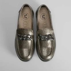 Best Mocasín cadena metalizado de Mujer Zapatos Confort|Mocasines