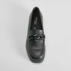 Online Mocasín cadena negra Mujer Zapatos Confort|Mocasines