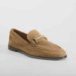 Mocasín estribo piel marrón Mujer Mocasines