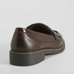 Outlet Mocasín flecos marrón PICCOLA PIU Mujer Mocasines