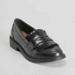 Mocasín flecos negro PICCOLA PIU Mujer Mocasines