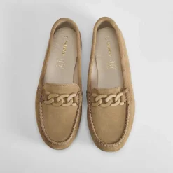 Clearance Mocasín piel cadena mate Mujer Zapatos Planos|Mocasines