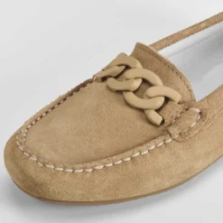 Clearance Mocasín piel cadena mate Mujer Zapatos Planos|Mocasines