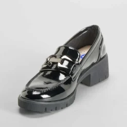 Online Mocasín tacón Shock Absorber negro Mujer Zapatos Confort|Mocasines