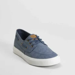 Outlet Náutico de lona azul marino Hombre Zapatillas Lona