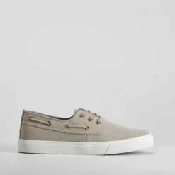 Discount Náutico de lona taupe Hombre Zapatillas Lona