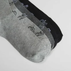 Discount Pack 5 calcetines astronautas negro y gris Calcetines