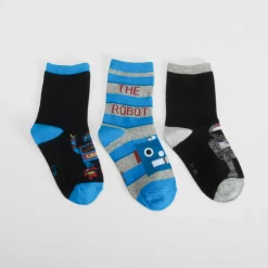 Pack 3 calcetines robot multicolor Calcetines