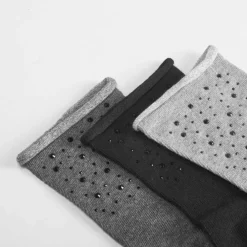 Clearance Pack 3 calcetines strass gris Calcetines