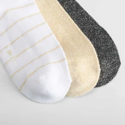 Outlet Pack 3 calcetines tobilleros multicolor Calcetines