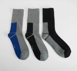 New Pack 3 calcetines trekking gris y azul Calcetines