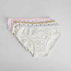 Outlet Pack de 3x braguitas con corazones niña Ropa Y Téxtil