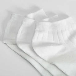 Hot Pack 3x calcetines blancos canalé mujer Calcetines