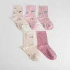 Best Pack x5 calcetines largos estampado gatos niña Calcetines