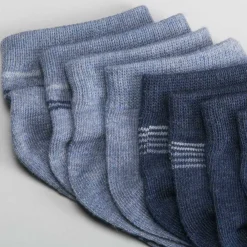 Hot Pack x5 calcetines tobilleros rayas azules MKL Calcetines