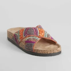 Outlet Sandalia bio abalorios multicolor Mujer Sandalias Bio Y Menorquinas