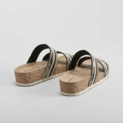 Discount Sandalia bio brillos destalonada Mujer Sandalias Confort|Sandalias Bio Y Menorquinas