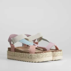 Best Sandalia bio con plataforma multicolor Mujer Sandalias Bio Y Menorquinas