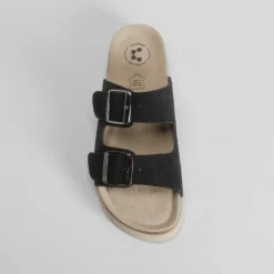 Best Sandalia bio dos hebillas piel negra Mujer Sandalias Confort|Sandalias Bio Y Menorquinas