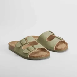 Hot Sandalia bio hebilla verde Mujer Sandalias Bio Y Menorquinas