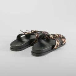 Sandalia bio marrón leopardo PICCOLA PIU Mujer Sandalias Bio Y Menorquinas