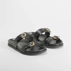 Sandalia bio negra PICCOLA PIU Mujer Sandalias Bio Y Menorquinas