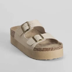 Best Sandalia bio plataforma dos hebillas beige Mujer Sandalias Bio Y Menorquinas
