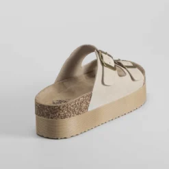 Best Sandalia bio plataforma dos hebillas beige Mujer Sandalias Bio Y Menorquinas