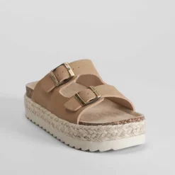 Discount Sandalia bio plataforma dos hebillas marrón Mujer Sandalias Bio Y Menorquinas