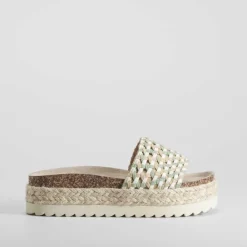 Online Sandalia bio plataforma verde Mujer Sandalias Bio Y Menorquinas