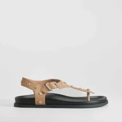 New Sandalia bio tachuelas beige PICCOLA PIU Mujer Sandalias Bio Y Menorquinas