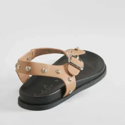 New Sandalia bio tachuelas beige PICCOLA PIU Mujer Sandalias Bio Y Menorquinas