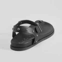 Hot Sandalia bio tachuelas negra PICCOLA PIU Mujer Sandalias Bio Y Menorquinas