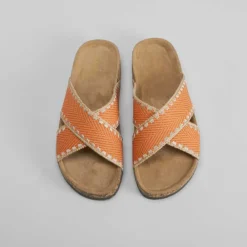 Online Sandalia bio tiras cruzadas naranja Mujer Sandalias Bio Y Menorquinas