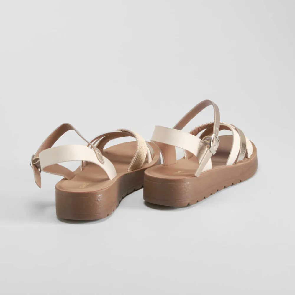 Best Sandalia bio tricolor blanca Mujer Sandalias Bio Y Menorquinas